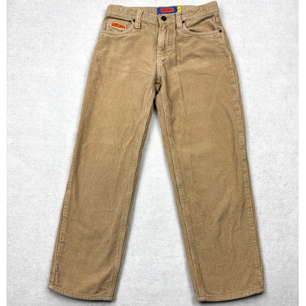 Empyre Relax Fit Corduroy Pants Youth 25 Khaki Tan Wide Leg Skate Pants Size 25